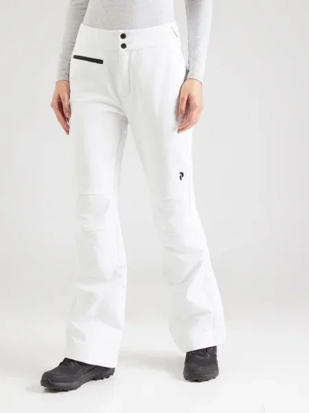 Dámske lyžiarske nohavice Peak Performance Stretch Softshell off white biela