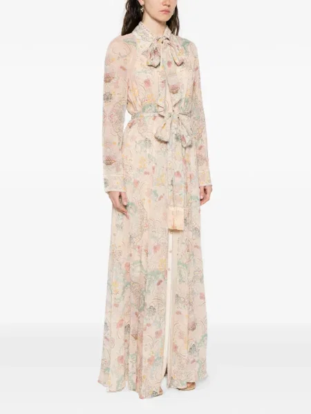Rochie maxi Zimmermann cu model floral cu imagine de costum