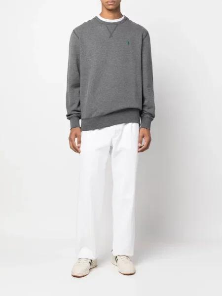 Флийс суичър с качулка Polo Ralph Lauren сиво