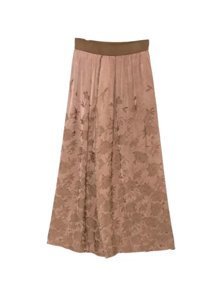 Fusta maxi Uma Wang cu model floral din jacard roz