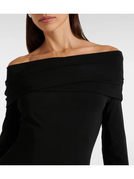 Rochie maxi Max Mara din jerseu de costum negru