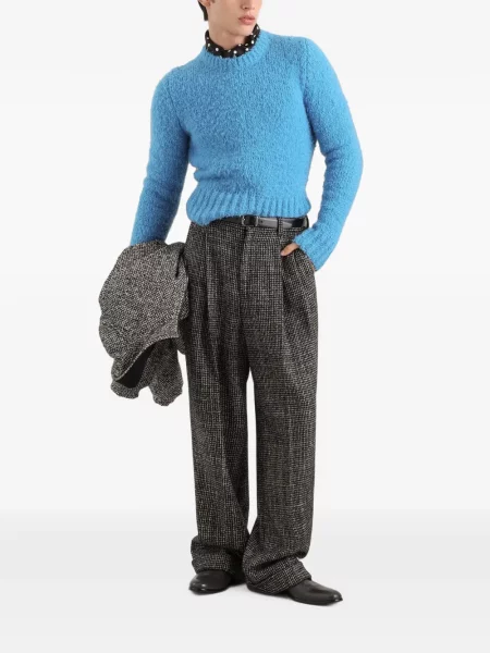 Bouclé pulover Dolce & Gabbana albastru