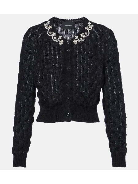 Cardigan Simone Rocha de mohair negru
