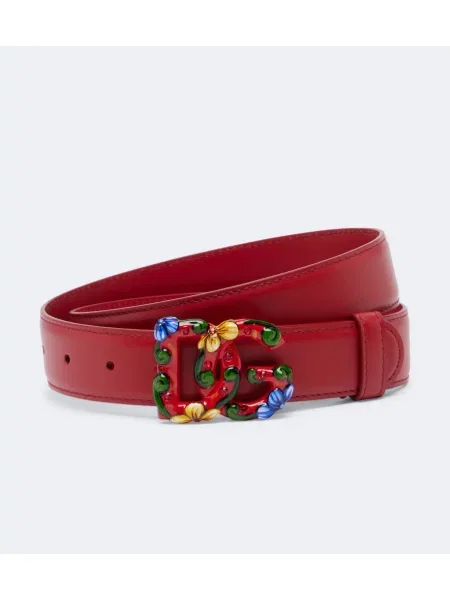 Cu centură curea Dolce&gabbana din piele roșu