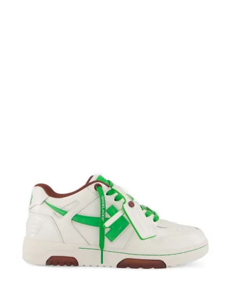 Sneakerși Off-white din piele alb