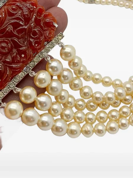 Vėrinys Jennifer Gibson Jewellery su perlais sidabrinė