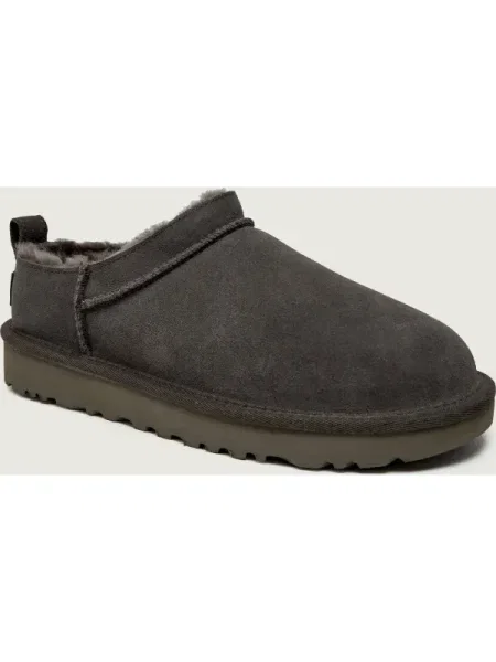 UGG Bocanci W CLASSIC MICRO | piele întoarsă zamsz | cu adaos de lână gri