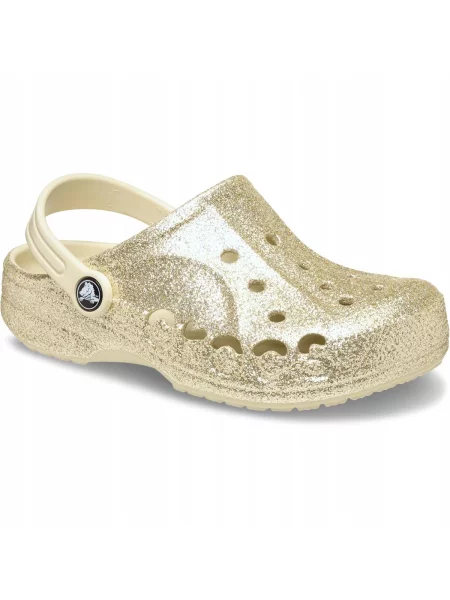 Chodaki Dla Dzieci Crocs Kids Baya Glitter Clog. żółte