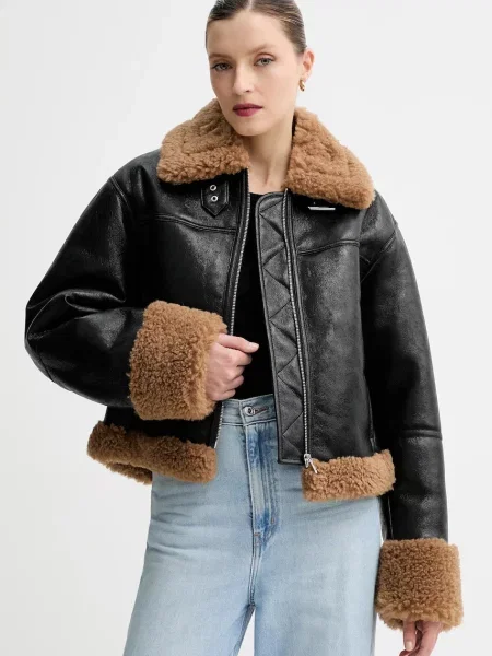 Stand Studio kurtka Kia przejściowa oversize czarny