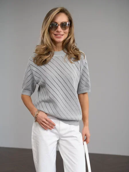 Футболка TrikoBakh бавовна/віскоза сірий