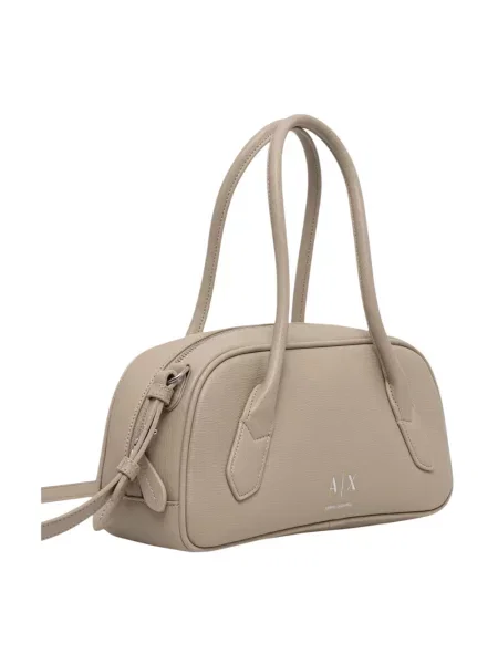 Armani Exchange torebka crossbody z imitacji skóry beżowa