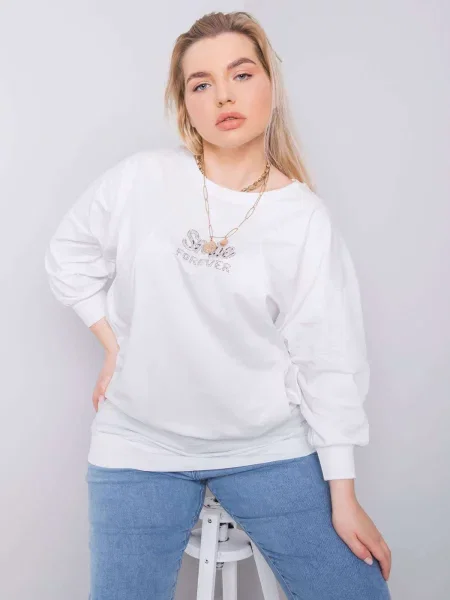 Bluză Fashionhunters alb