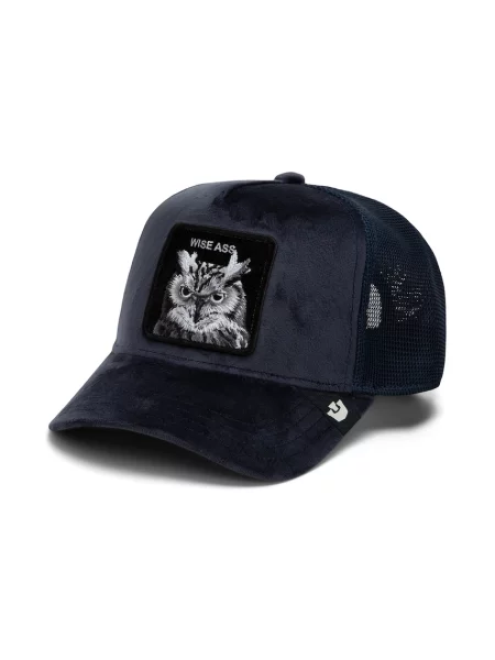 Goorin Bros czapka z daszkiem trucker welurowa Velour Wise Ass granatowa