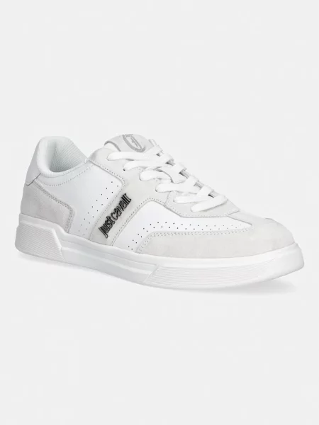 Just Cavalli sneakers pentru bărbați din piele alb