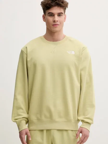 The North Face pulover iz bombaža Essential zelena