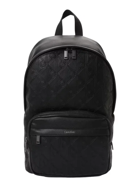 Calvin Klein Rucsac Emblem Aop Deboss Round Backpack negru