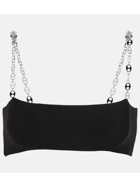 Dzianinowy biustonosz Aya Muse czarny