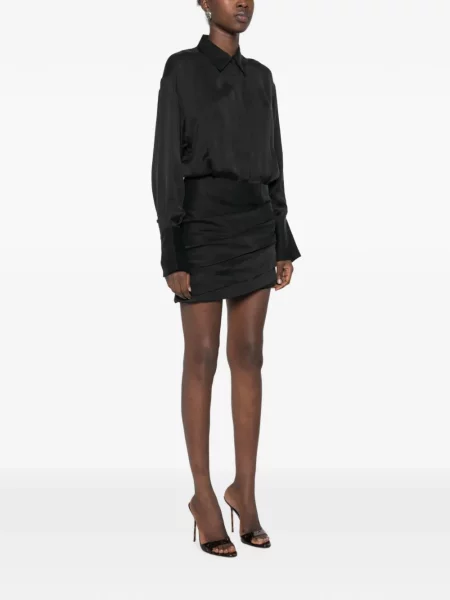 Lung rochie mini The Andamane cu volane negru