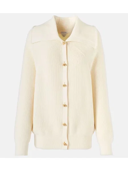 Cardigan Bottega Veneta tricotate alb