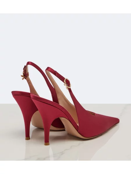 Pantofi cu toc Gianvito Rossi din satin slingback