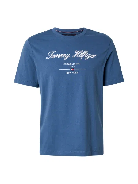TOMMY HILFIGER Tričko modrá / námornícka modrá / červená biela
