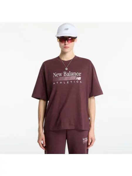 Tricou New Balance Trackside Oversized T-Shirt Cherry Leather XS