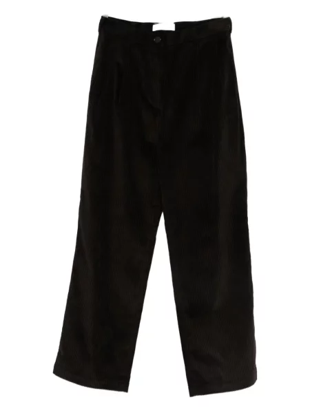 Pantaloni The Frankie Shop de catifea cord maro