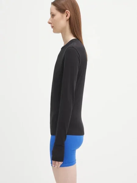 Лонгслів Pangaia Cotton-Stretch Long-Sleeved Top чорний