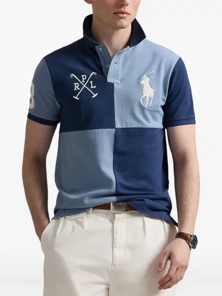 Șapcă Polo Ralph Lauren din fleece cu dungi cu volane albastru