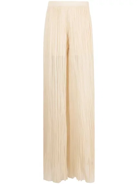 Pantaloni Alberta Ferretti de mătase transparente