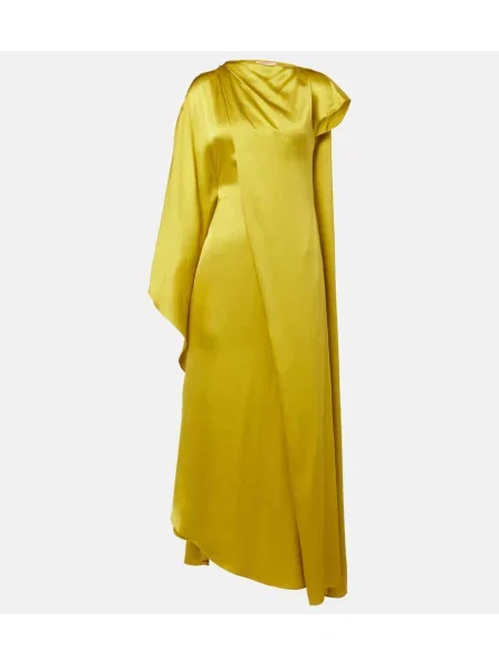Hodvábne šaty Roksanda žltá