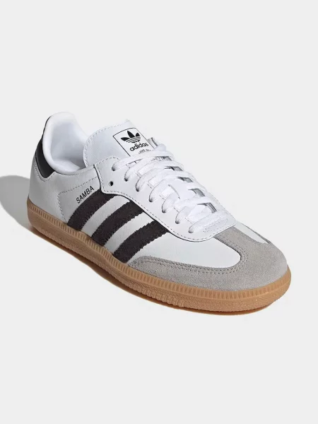 Adidas Originals sneakersy skórzane dziecięce SAMBA OG biały