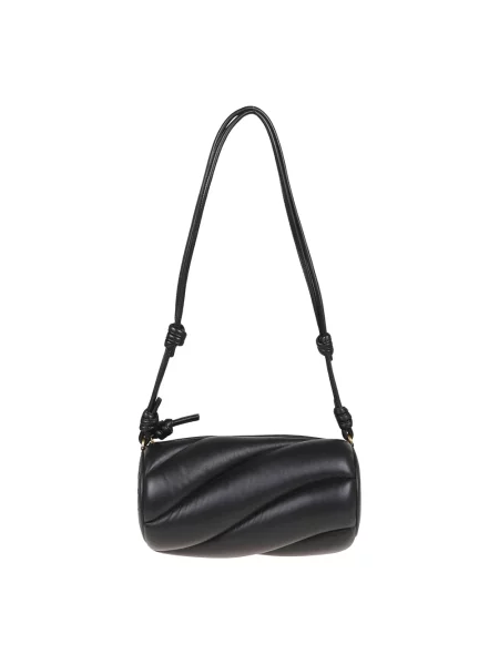 Fiorucci torebka skórzana Black Leather Mella Bag czarny