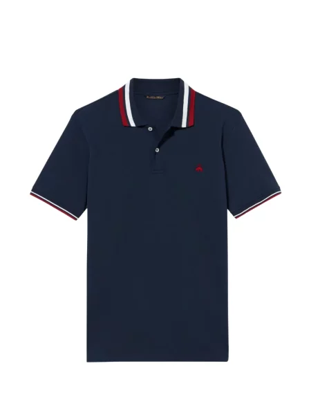 Tricou polo Brooks Brothers cu broderie albastru