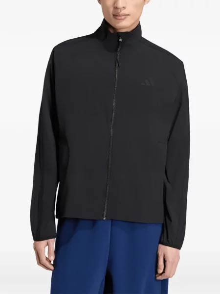 Geacă Adidas cu dungi alergare negru