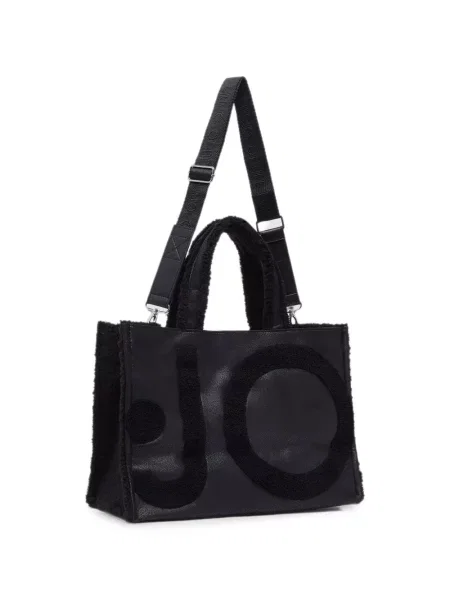 Shopper kabelka Liu Jo s autogramem černá