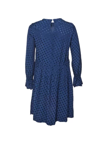 Rochie mini Sandro cu buline din crep albastru