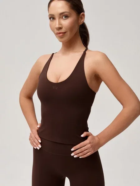 Koszulka treningowa fitness Rough Radical Soho Tee brązowa