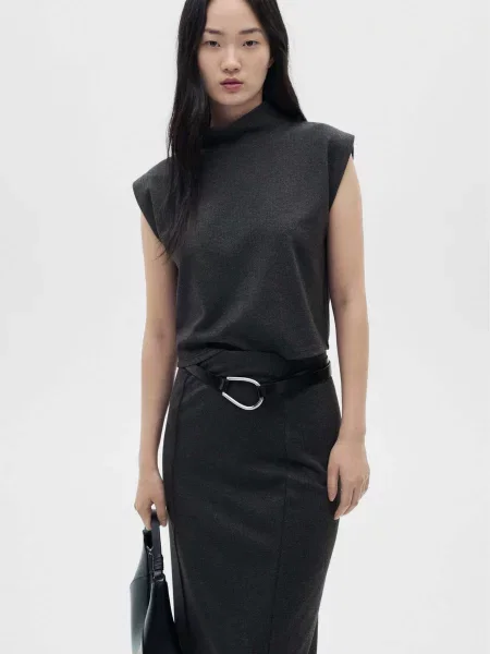 Жилет MANGO сірий