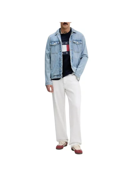 Tommy Jeans Tričko marine / červená / bílá modrá