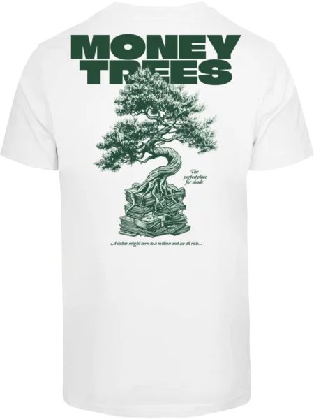 Mister Tee Tricou Money Trees verde pin alb