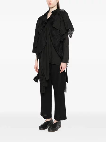 Bluză Yohji Yamamoto asimetrică negru