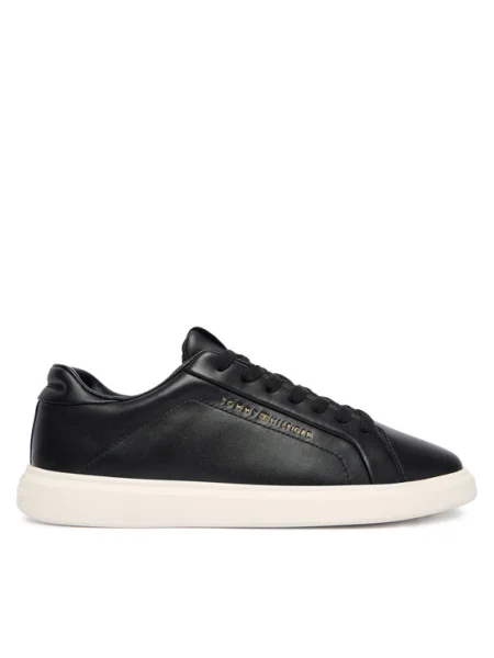 Tommy Hilfiger Sneakers Icon Court Light Weight Shinny negru