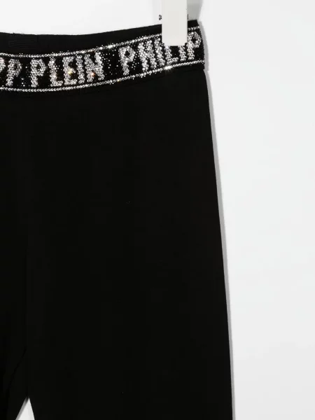 Legginsy dziecięce Philipp Plein czarne