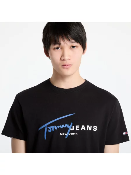 Тениска Tommy Jeans Regular Signature Dna Tee Black S черно