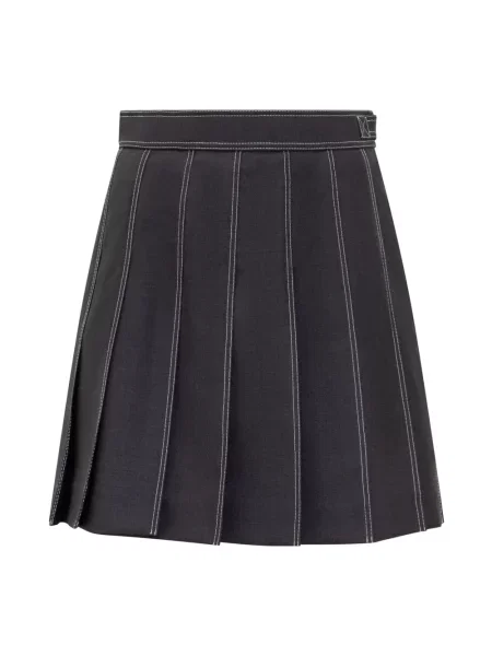 Mała spódnica mini Thom Browne wełniana mini niebieska