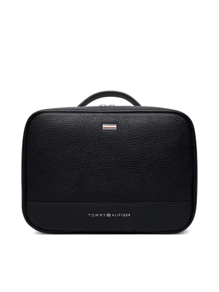 Pungă cosmetică Tommy Hilfiger din piele negru