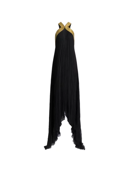 Rochie maxi Alberta Ferretti cu spatele deschis negru