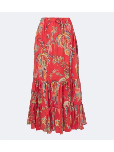 Fusta maxi Etro cu imagine roșu