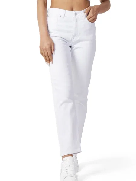Blugi drepți Only alb